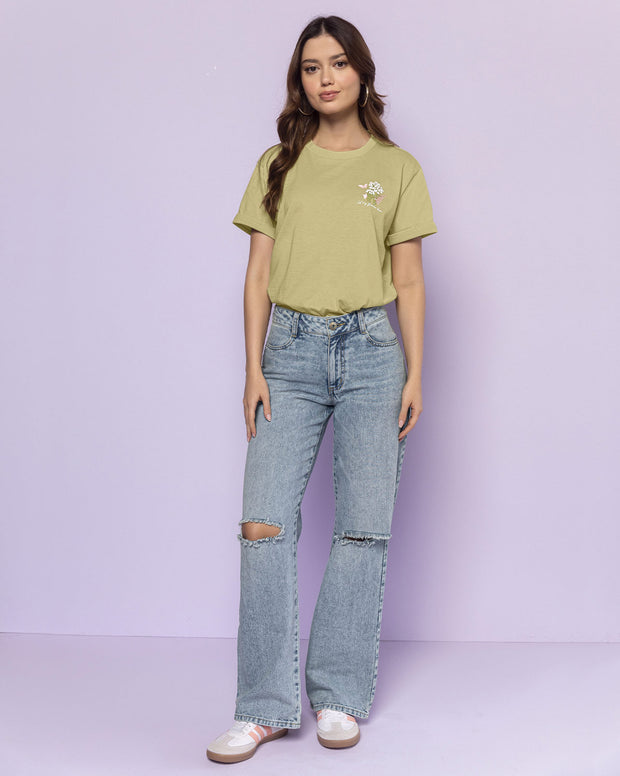 Camiseta básica manga corta con estampado