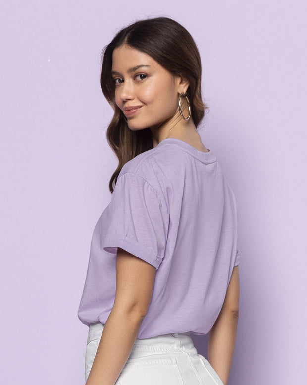 Camiseta básica manga corta con estampado