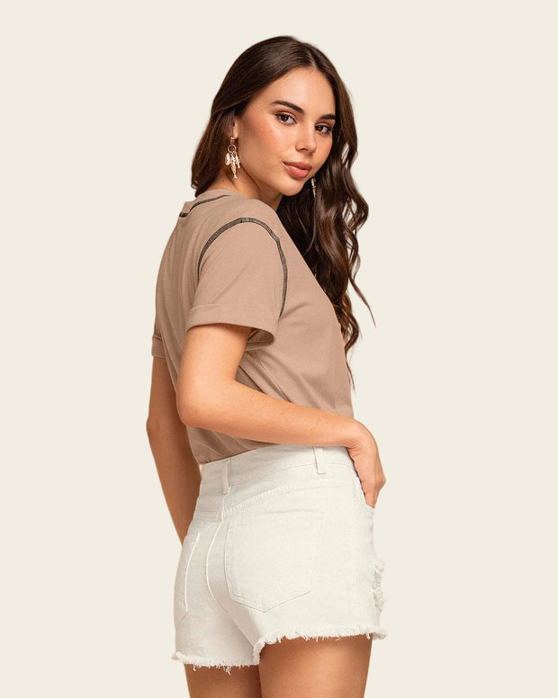 Camiseta básica manga corta con estampado