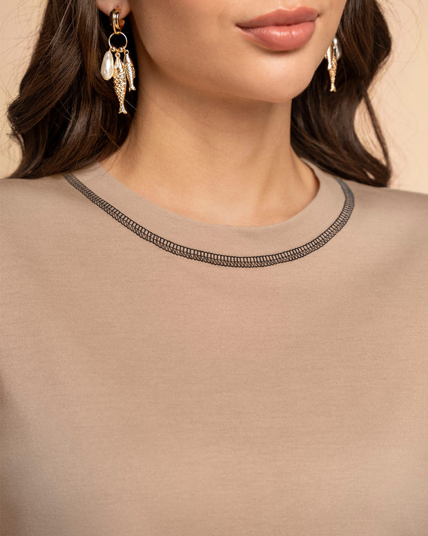 Camiseta básica manga corta con estampado