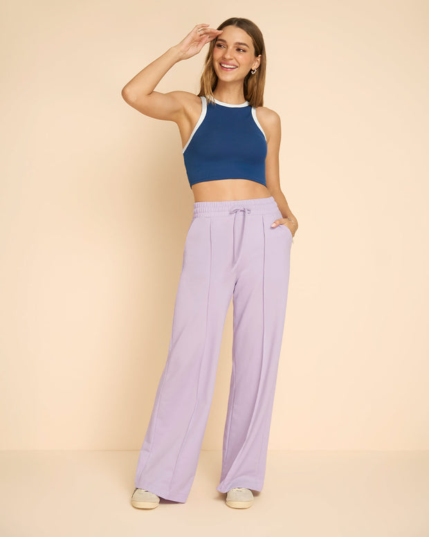 Camiseta crop top manga sisa cuello redondo