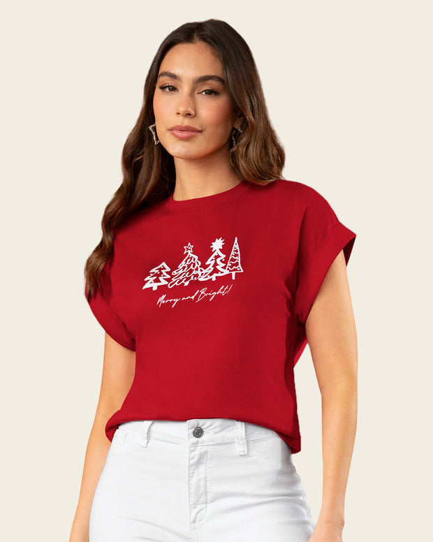 Camiseta con estampado localizado en el frente