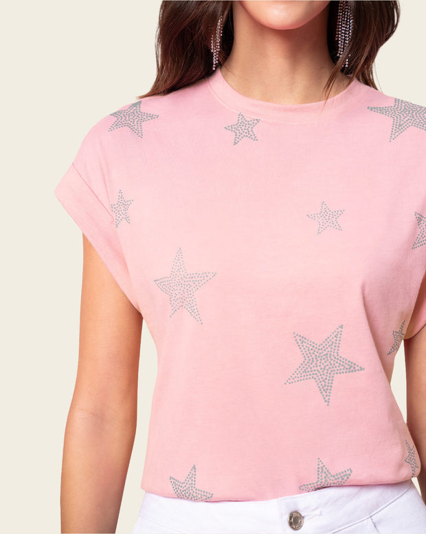 Camiseta con estampado localizado en el frente