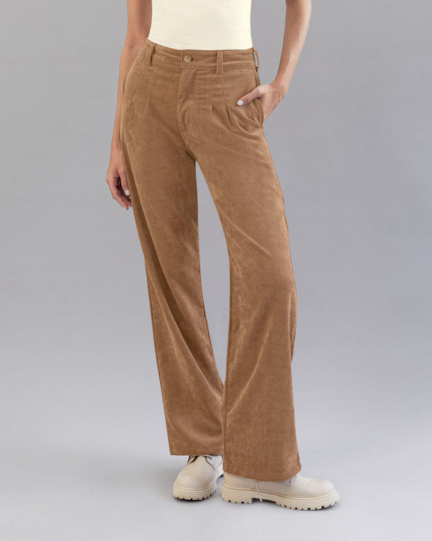 Pantalón tipo corduroy bota recta