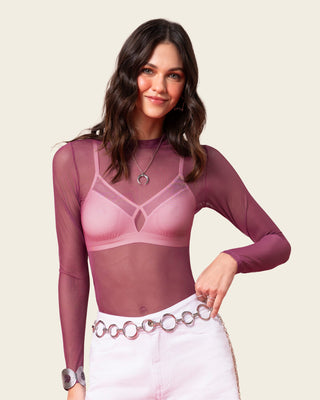 Camiseta manga larga en malla#color_c32-magenta