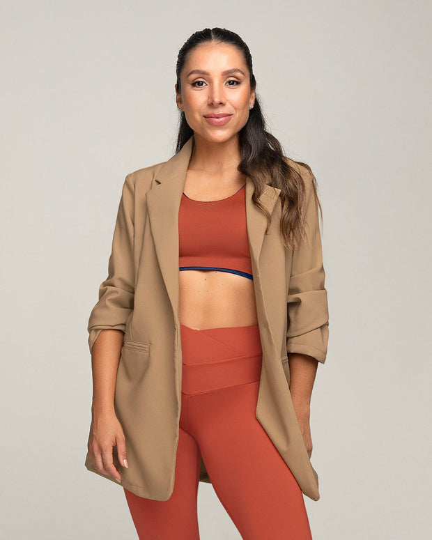 Blazer manga larga con un botón