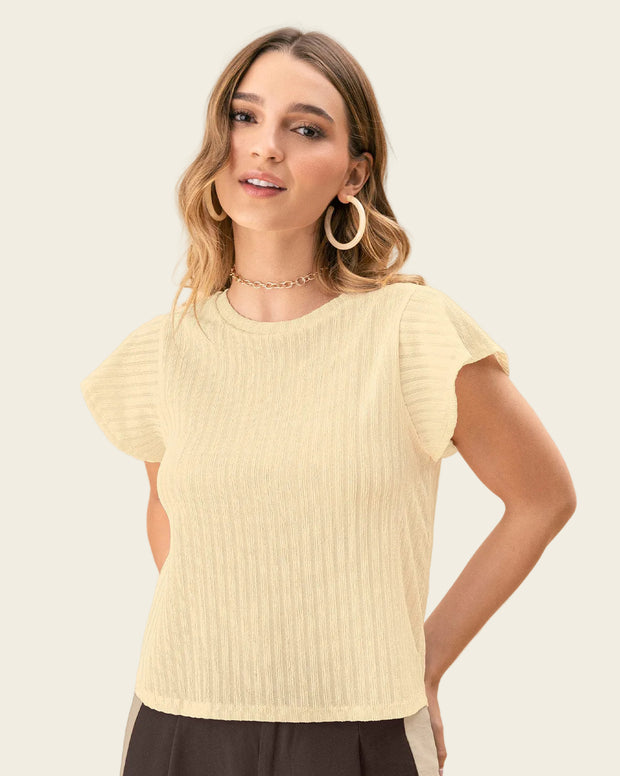 Camiseta con mangas acampanadas