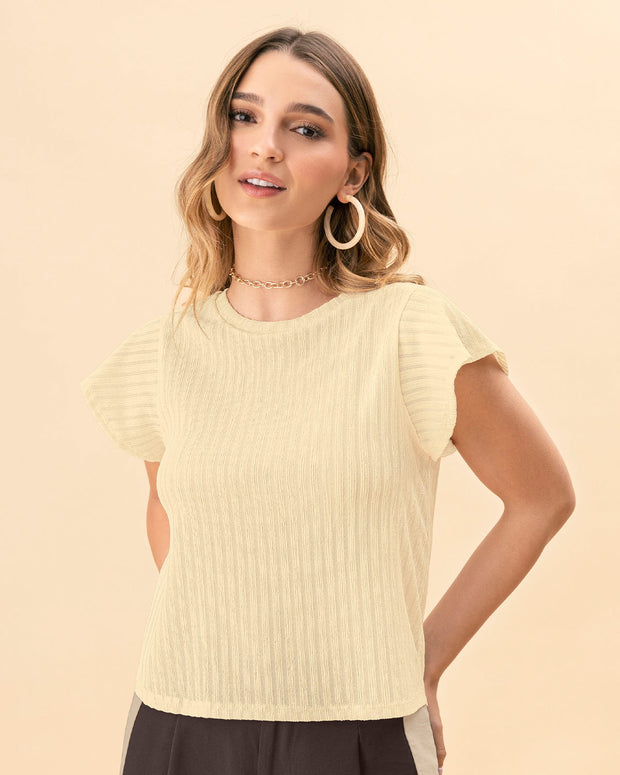 Camiseta con mangas acampanadas