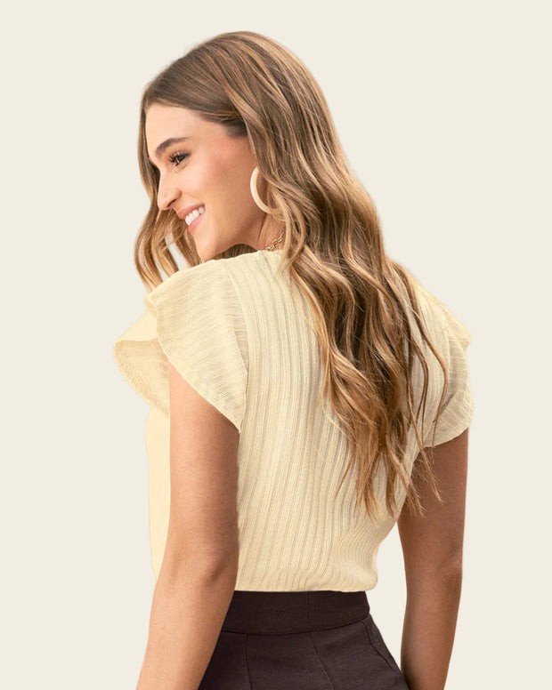 Camiseta con mangas acampanadas