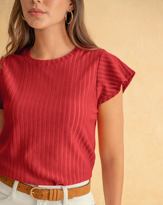 Camiseta con mangas acampanadas