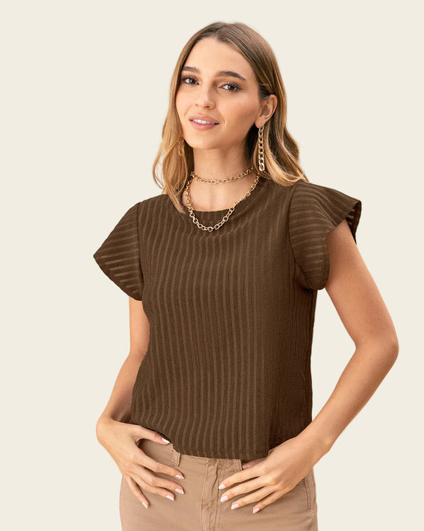 Camiseta con mangas acampanadas
