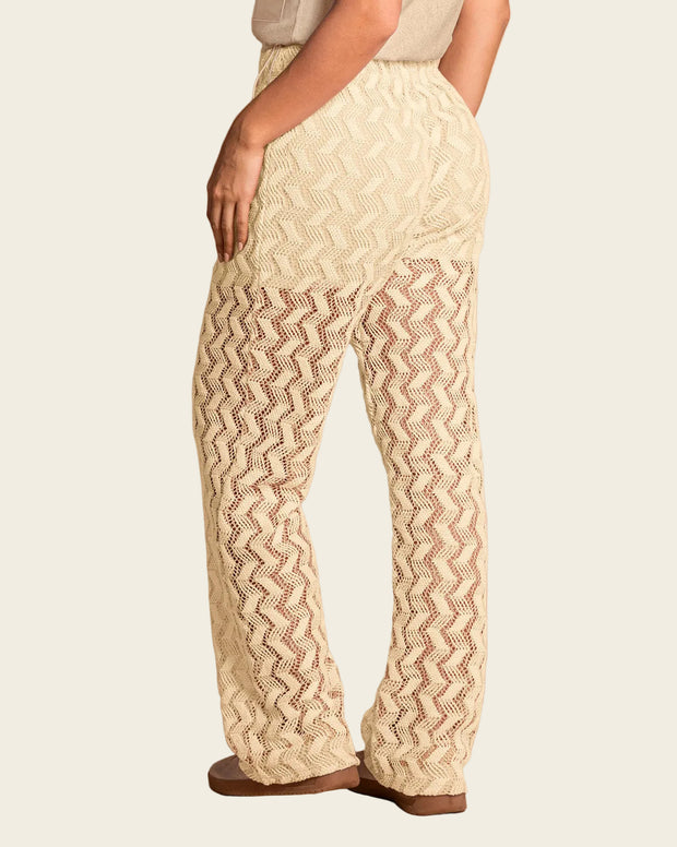 Pantalón tejido bota ancha