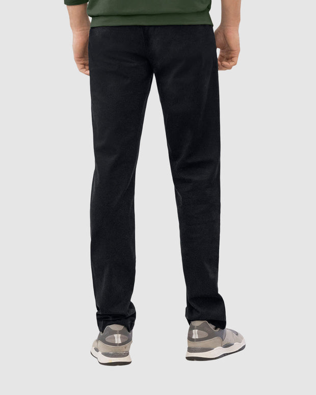 Pantalón bota recta en drill de tacto suave stretch