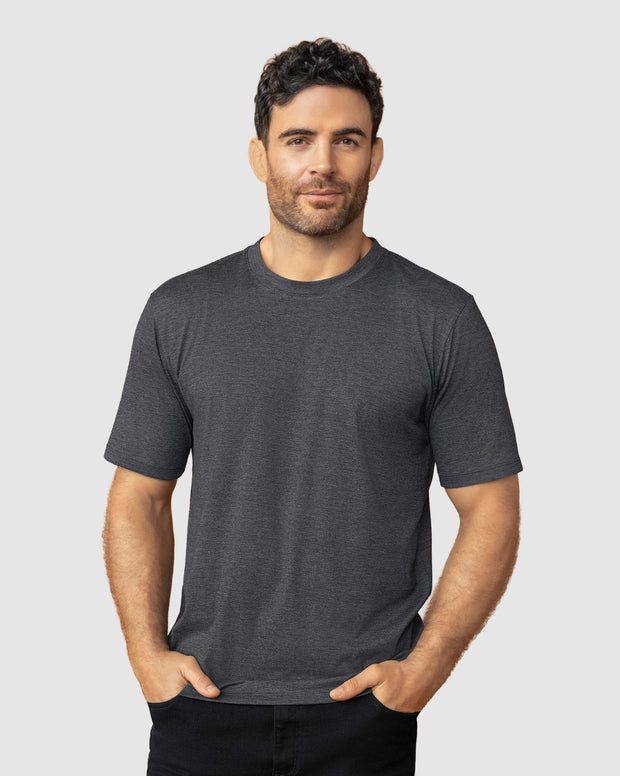 Camiseta manga corta con logo bordado en frente