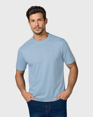 Camiseta manga corta con logo bordado en frente#color_c67-azul