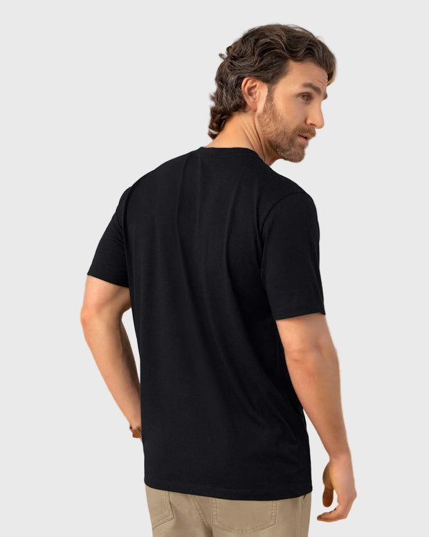 Camiseta manga corta con estampado localizado y cuello redondo