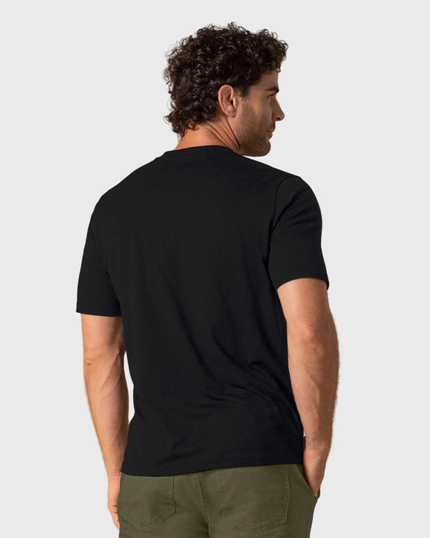 Camiseta manga corta con estampado localizado y cuello redondo