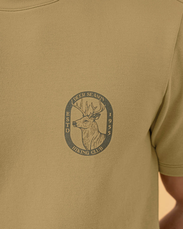Camiseta manga corta con estampado localizado y cuello redondo