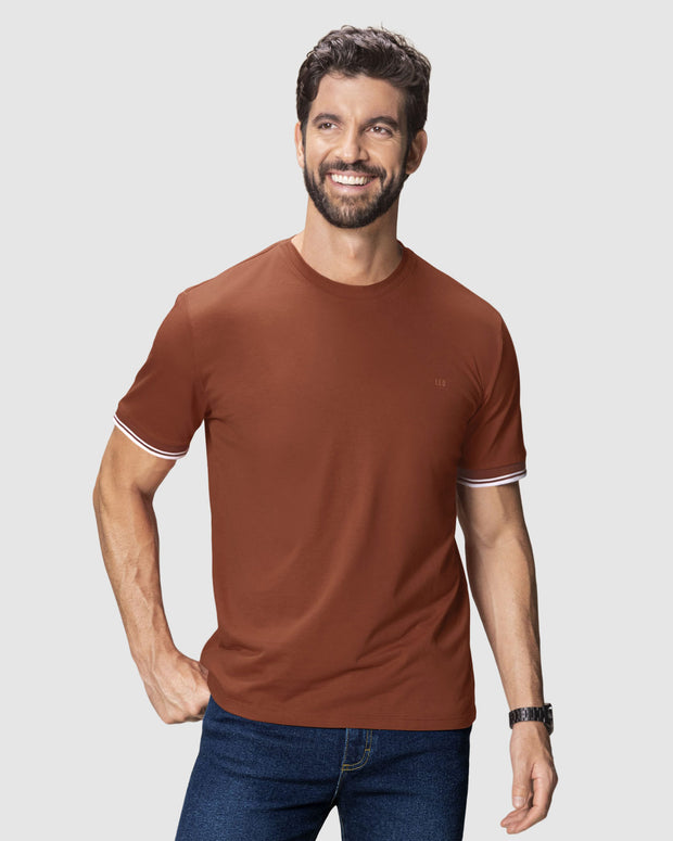 Camiseta cuello redondo manga corta