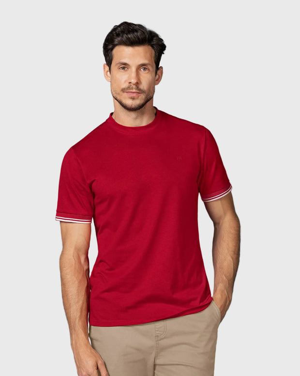 Camiseta cuello redondo manga corta