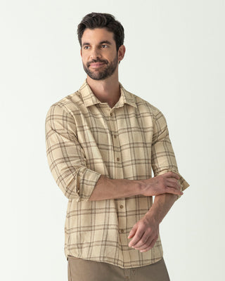 Camisa leñadora para hombre#color_088-marfil-cuadros