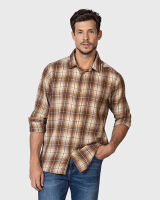 Camisa leñadora para hombre#color_640-cuadros-cafe