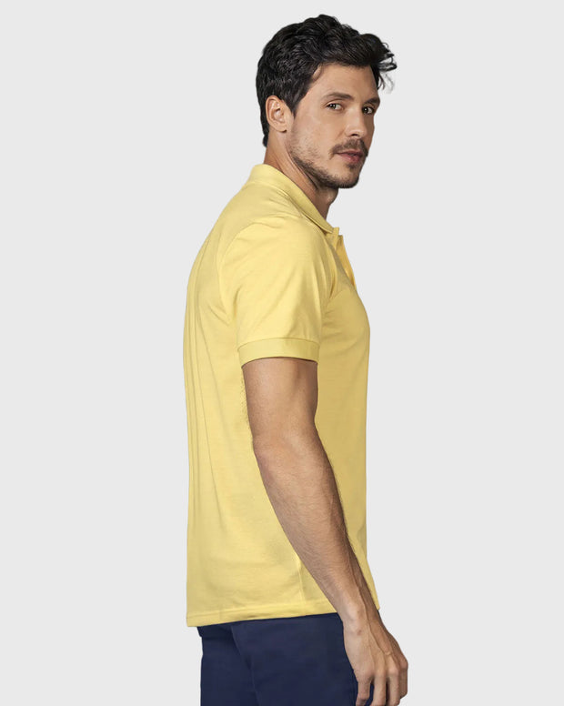 Camiseta polo manga corta con botones funcionales