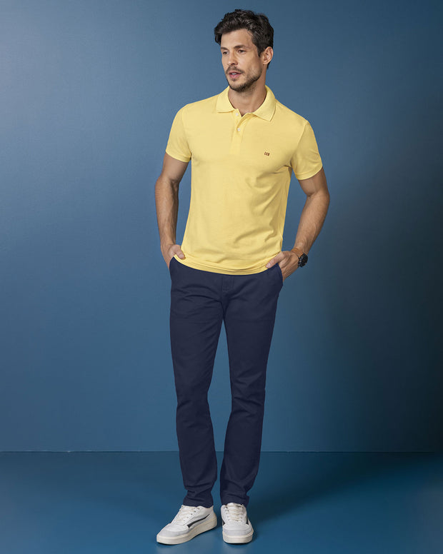 Camiseta polo manga corta con botones funcionales