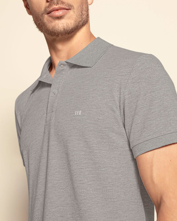 Camiseta polo manga corta con botones funcionales