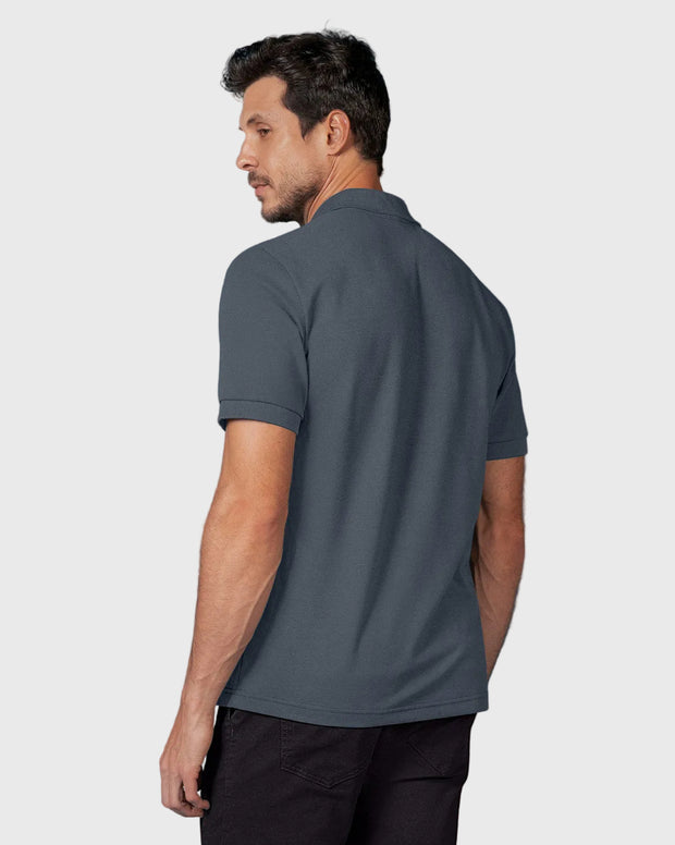 Camiseta polo manga corta con botones funcionales