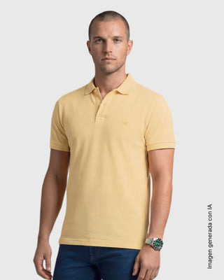 Camiseta polo manga corta con botones funcionales#color_c17-amarillo