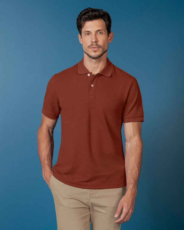 Camiseta polo manga corta con botones funcionales
