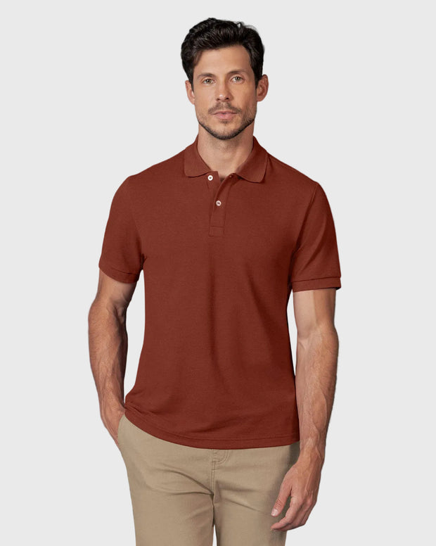 Camiseta polo manga corta con botones funcionales