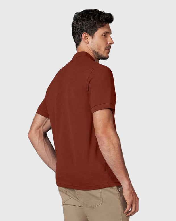 Camiseta polo manga corta con botones funcionales