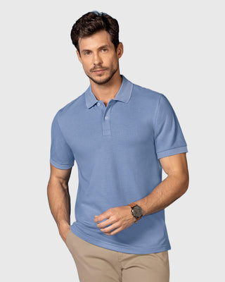 Camiseta polo manga corta con botones funcionales#color_c39-azul-claro
