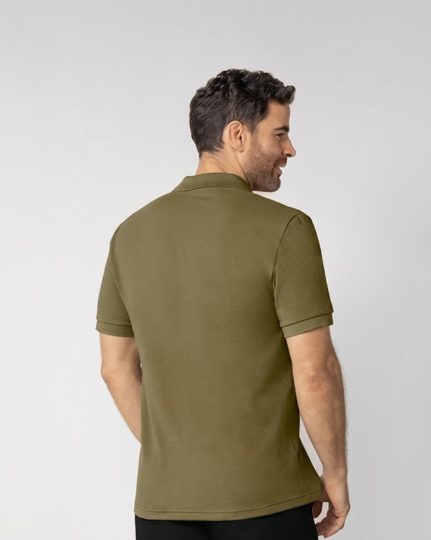 Camiseta polo manga corta con botones funcionales