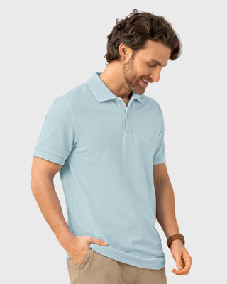 Camiseta tipo polo manga corta masculina#color_022-azul-claro