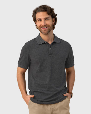 Camiseta tipo polo manga corta masculina#color_c11-negro-jaspe
