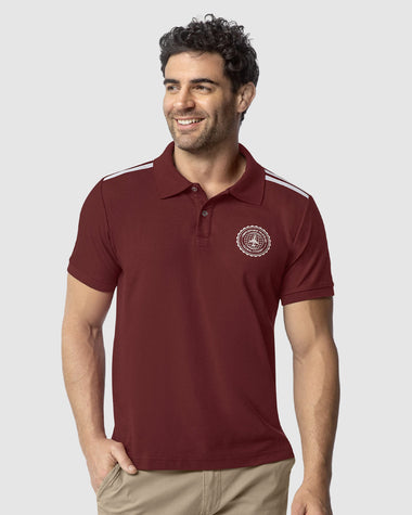Camiseta tipo polo con estampado en relieve#color_430-vino