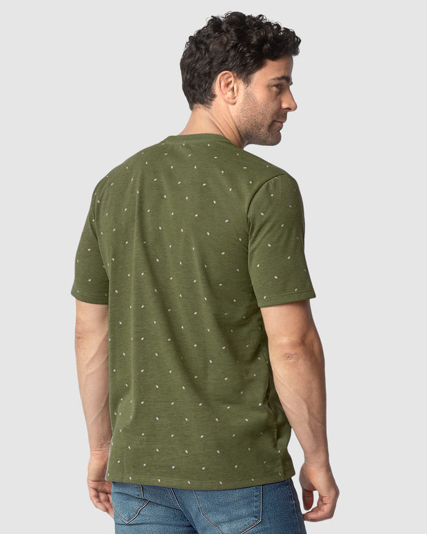 Camiseta manga corta con estampado continuo