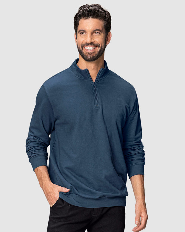 Buzo cuello alto con cierre