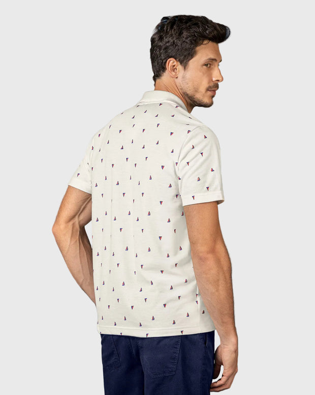 Camiseta tipo polo con mini print