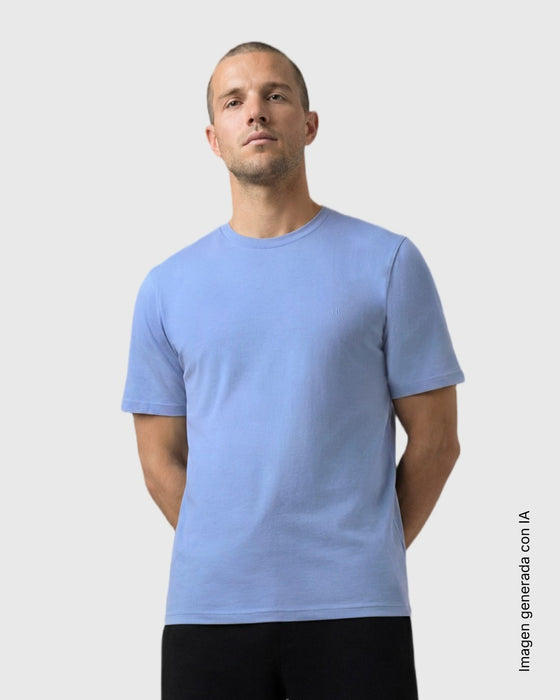 Camiseta básica en algodón#color_c39-azul-claro
