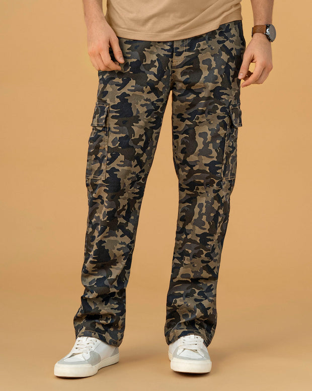 Pantalón bota recta tipo cargo