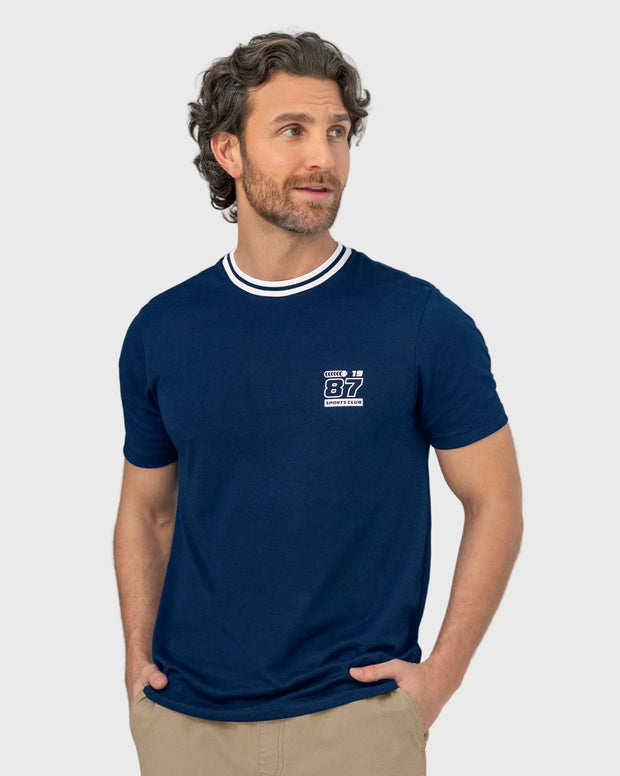 Camiseta manga corta de cuello redondo tejido