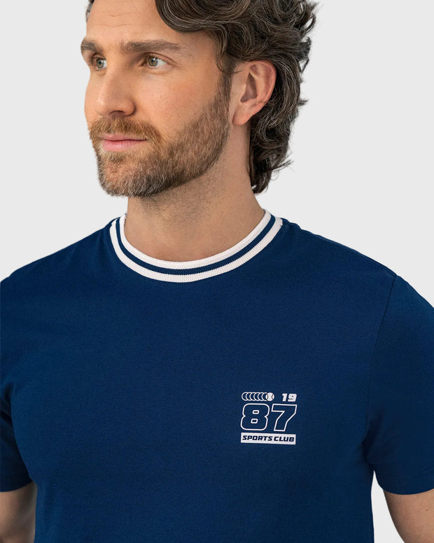 Camiseta manga corta de cuello redondo tejido
