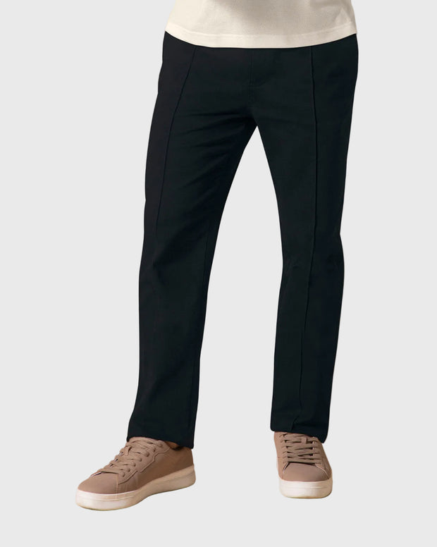Pantalón bota recta para hombre con elástico en cintura