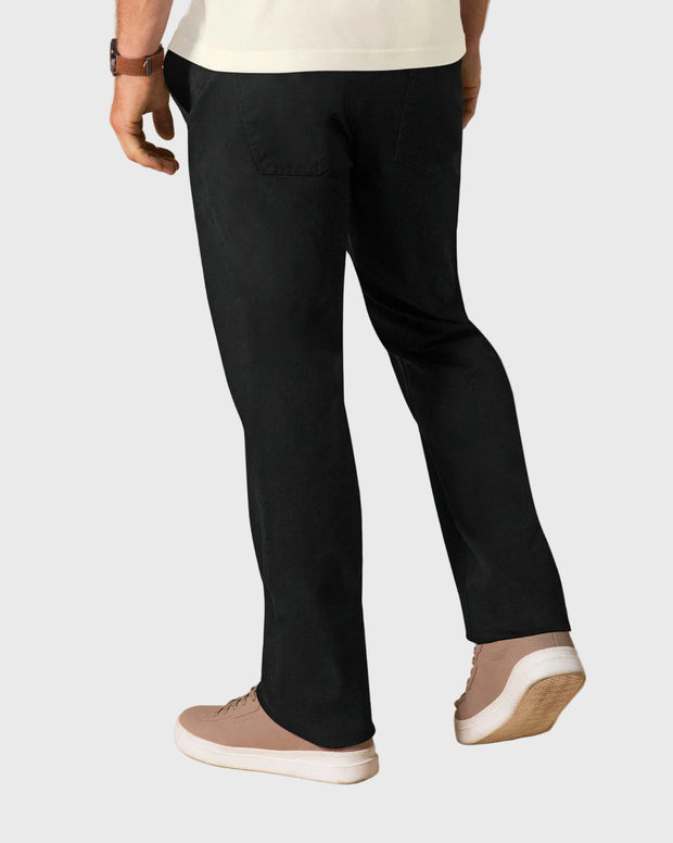 Pantalón bota recta para hombre con elástico en cintura
