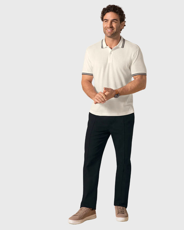 Pantalón bota recta para hombre con elástico en cintura