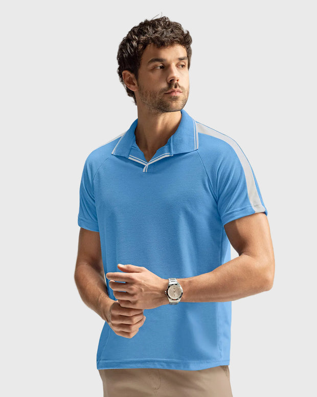 Camiseta tipo polo con cuello sport y detalles en contraste